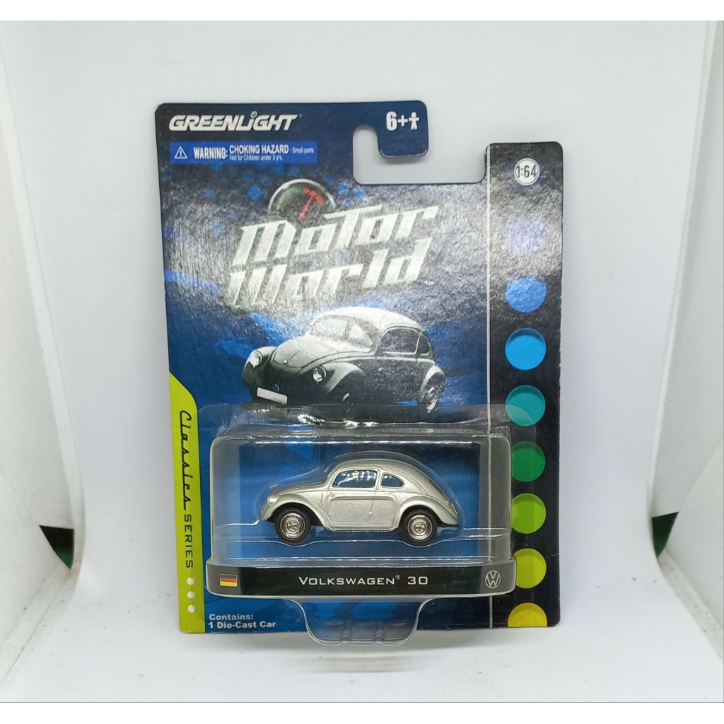 greenlight volkswagen 30 beetle motor world diecast 1/64 (t)