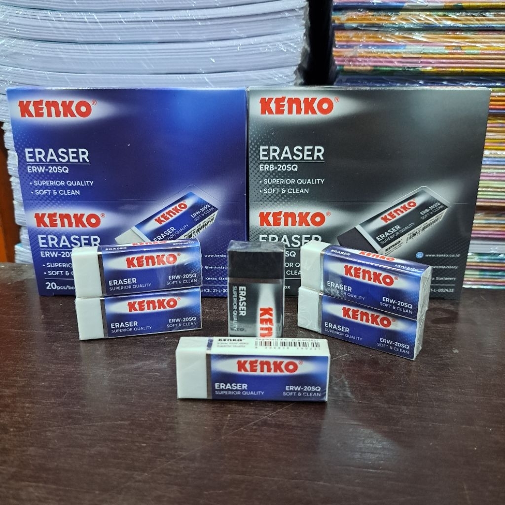 

Penghapus Besar Kenko (1 PAK ISI 20 PCS ) / Eraser Kenko ERW-20SQ Besar 1 PAK