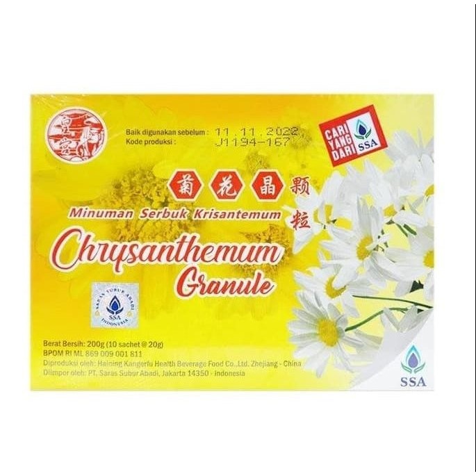 

Chrysanthemum Granule Box Isi 10 Sachet Saras Subur Abadi