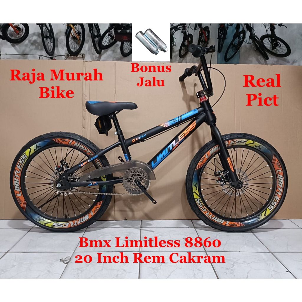 Sepeda Anak Laki Laki BMX 20 Inch Limitless 8860 Disc Brake Rem Cakram Sepeda Anak Bmx Limitless 20 