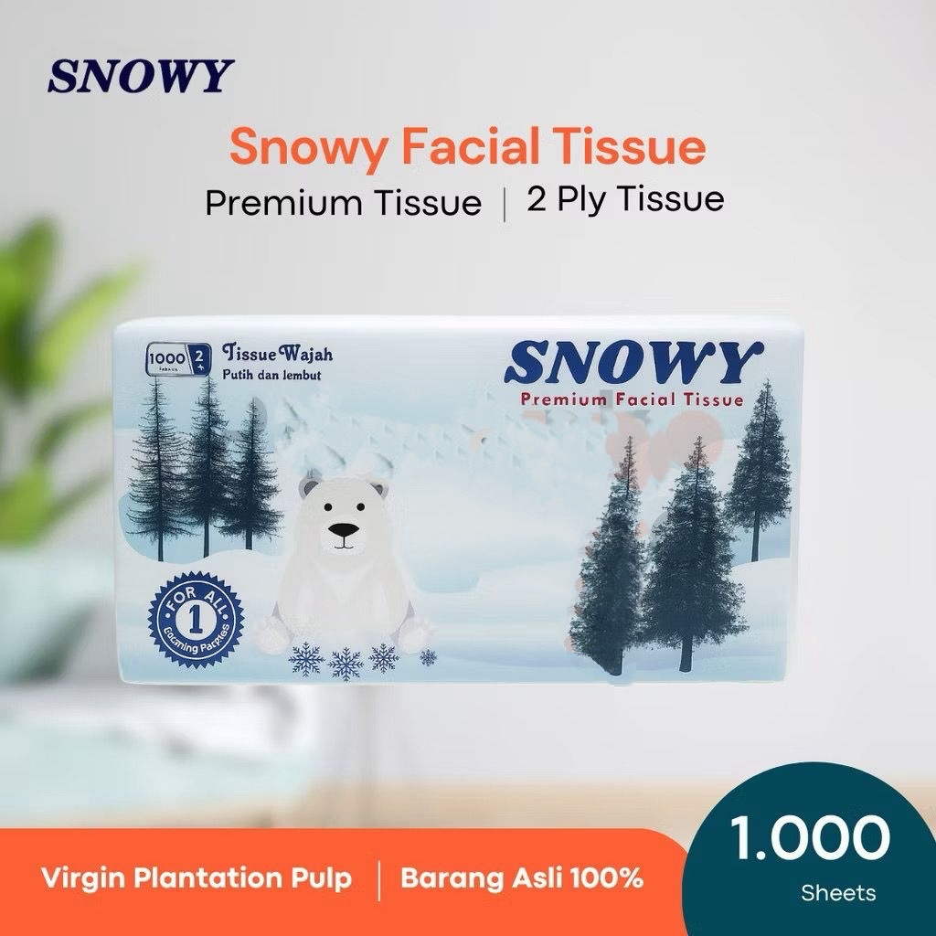 Tissue facial Snowy 1000 sheets / tissue 1000 sheets