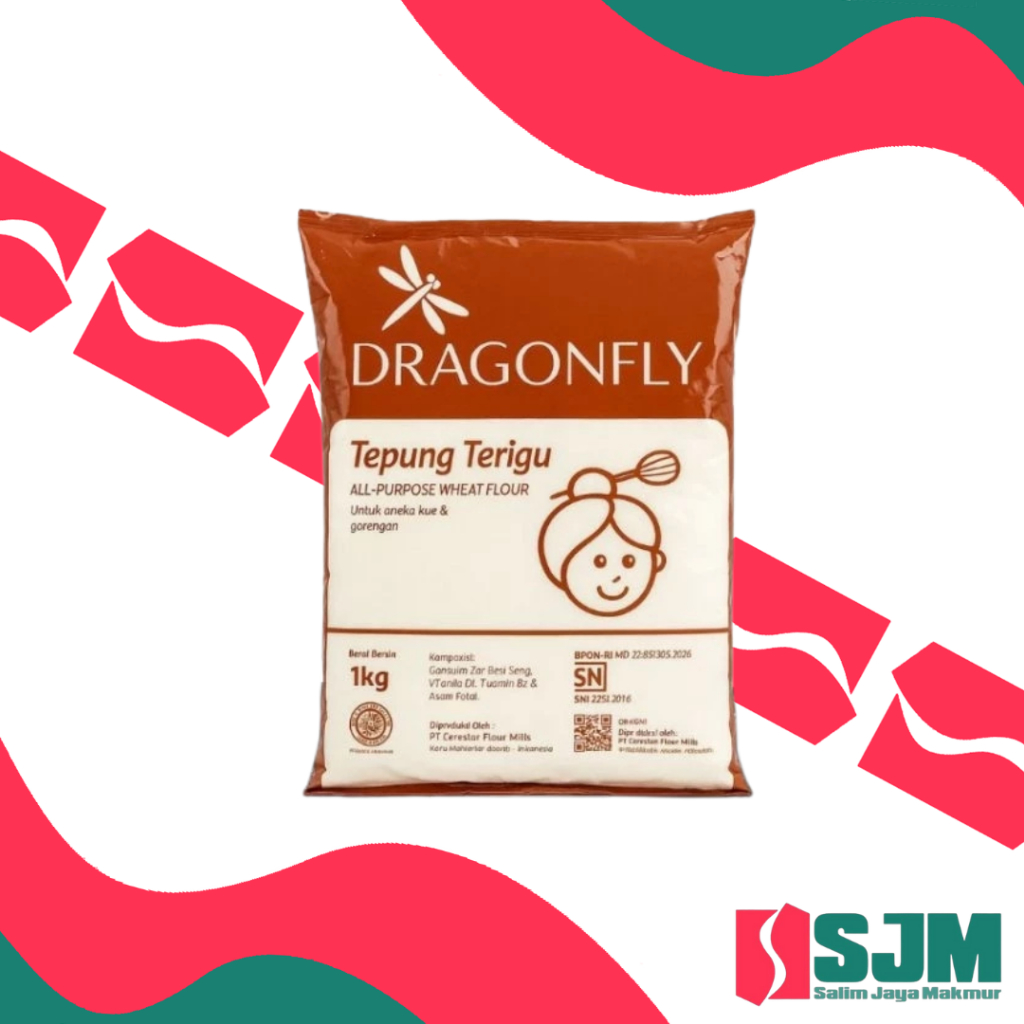 

Dragonfly Tepung Terigu 1Kg – Tepung Serbaguna untuk Baking & Masak