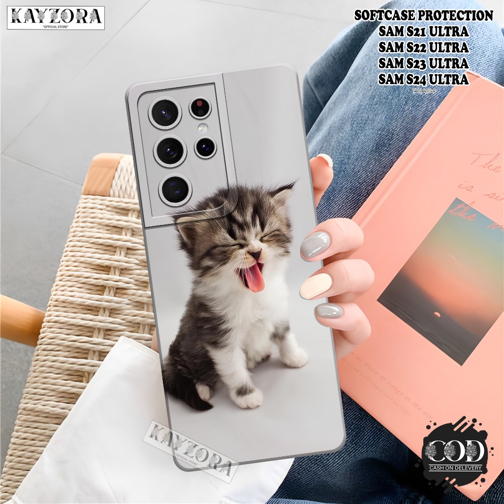 Case SAMSUNG GALAXY S21/S22/S23/S24 ULTRA Terbaru Fashion Case Kucing Softcase SAM GALAXY S21/S22/S2