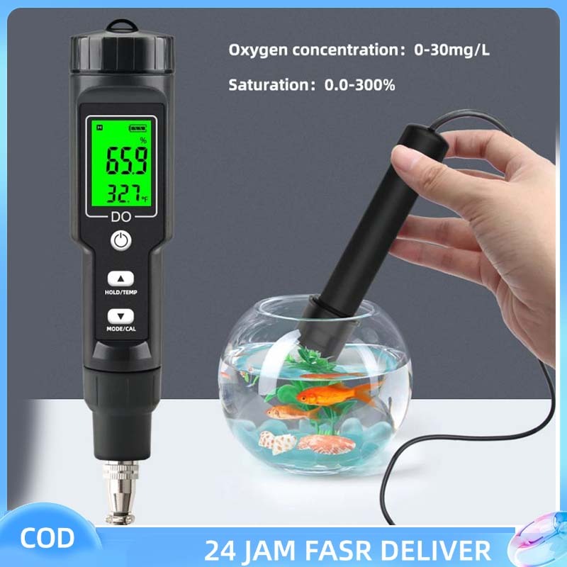 RF - Dissolved Oxygen Meter DO9100 Alat Ukur Oksigen Air Portable Digital Tester Pengukur Kadar