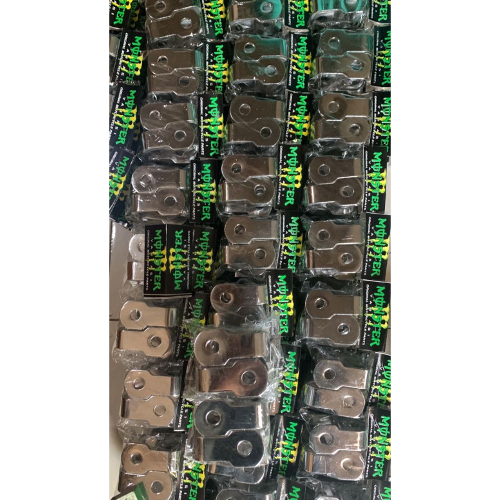 PENINGGI SHOCK BELAKANG BEBEK BESI CHROME / SAMBUNGAN SHOCK BELAKANG / PENINGGI SHOCK BELAKANG