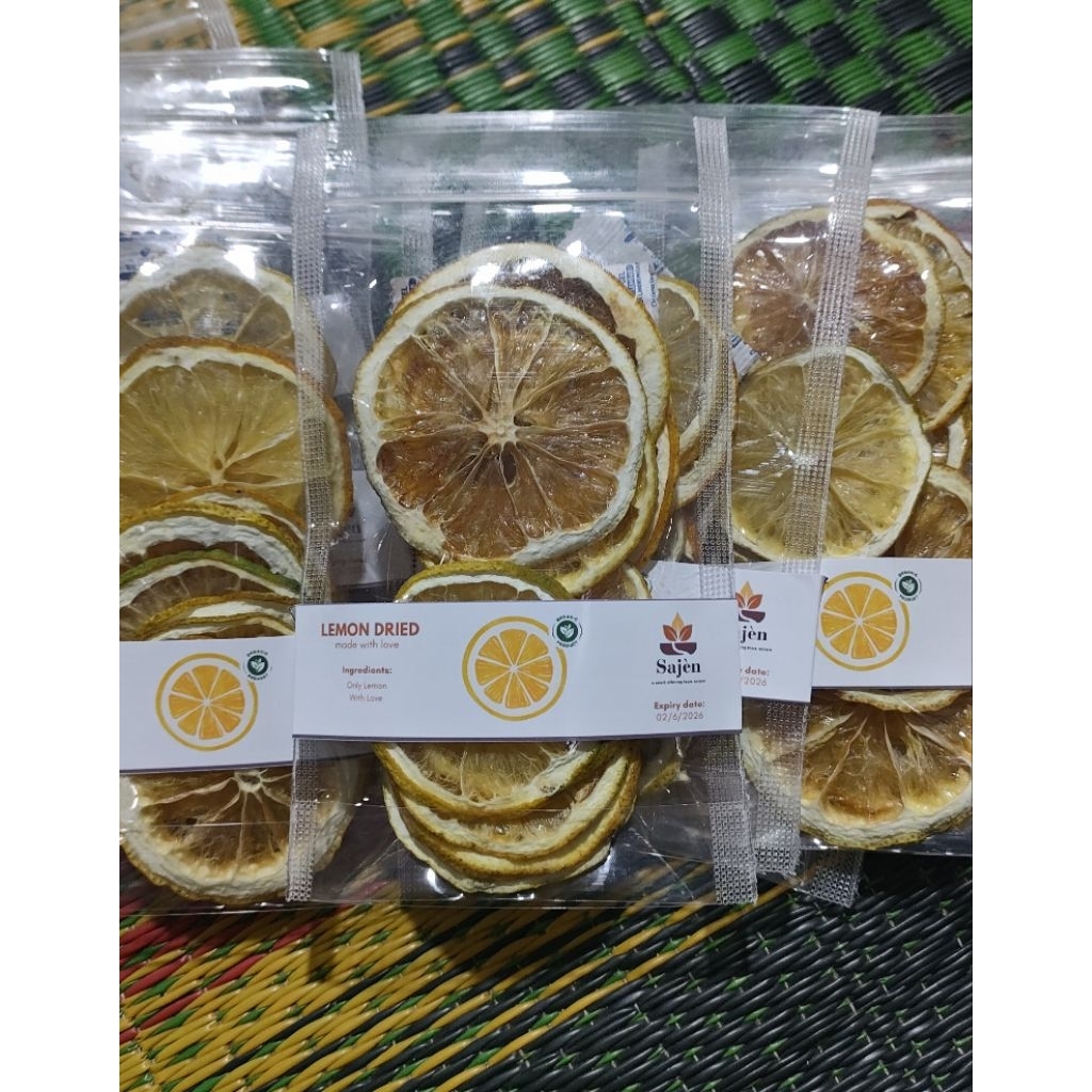 

20gr Lemon kering Iris Lemon Dried slice Garnish Rempah 100% Premium 100% Organik