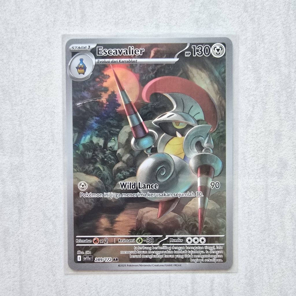 Escavalier AR Seri Hitam Putih sv11s 289/172 - Kartu Pokemon TCG Indonesia