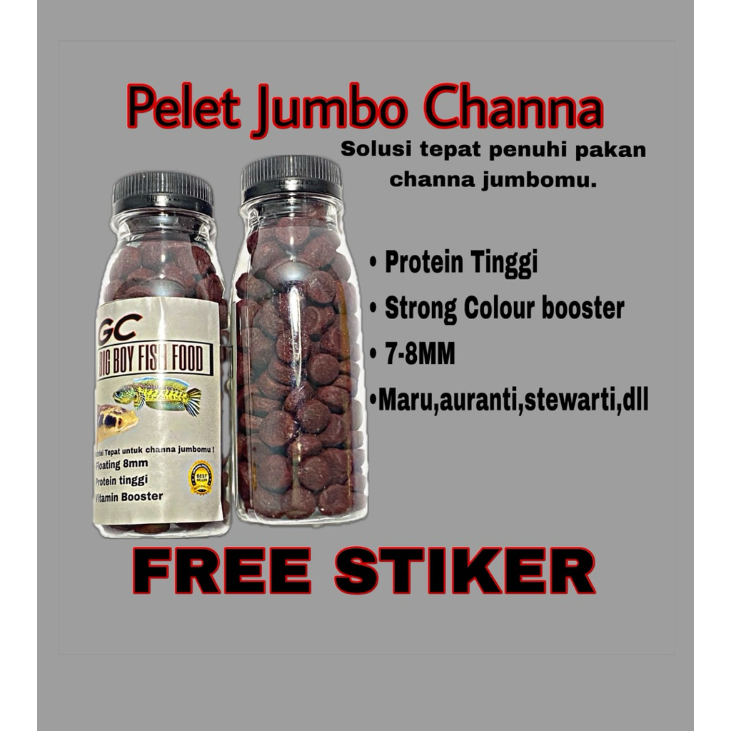 Pelet Channa Jumbo - Pelet Premium Channa 7mm - Pelet Booster Channa jumbo repack 10gram