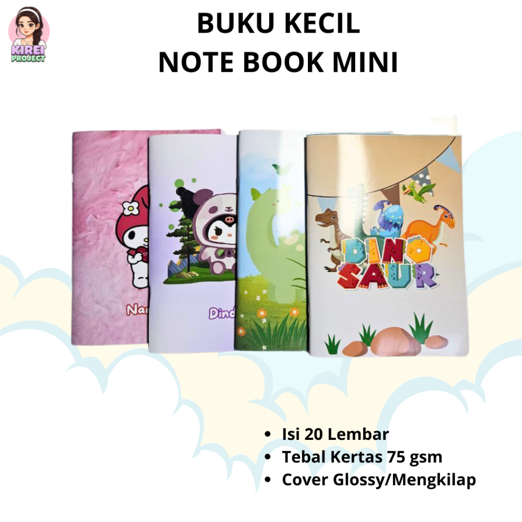 

Buku Kecil | Karakter Buku Kuromi My Melody | Buku Motif Kartun Note Book By Kirei Project