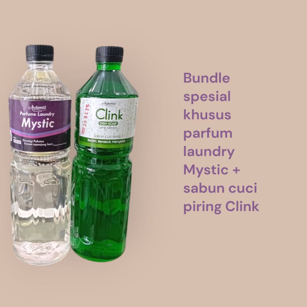 Paket Serbaguna – Parfum Laundry Mystic + Sabun Cuci Piring Clink