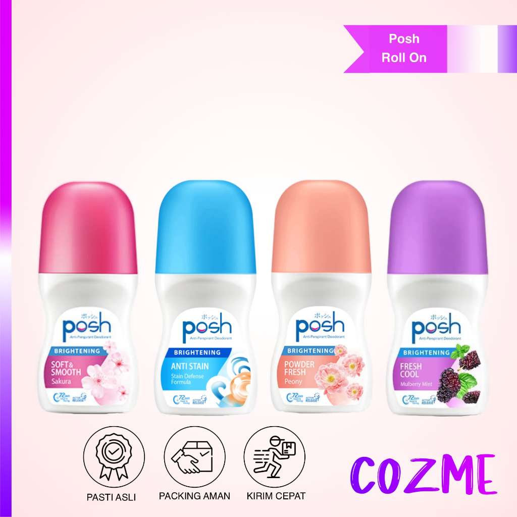 POSH Roll On Deodorant Anti Perspirant Brightening Series