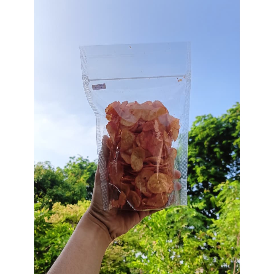 

Kripik pisang gurih rasa balado pedas