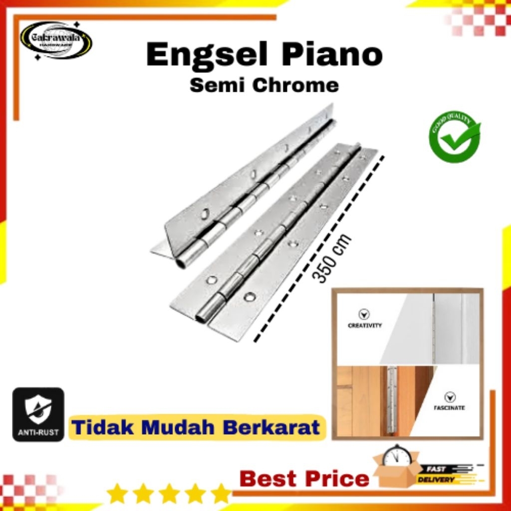 Engsel Piano - Engsel Lemari Tebal Tahan Karat Semi Chrome 3.5 Meter Roll | Engsel Furniture,  Kayu,