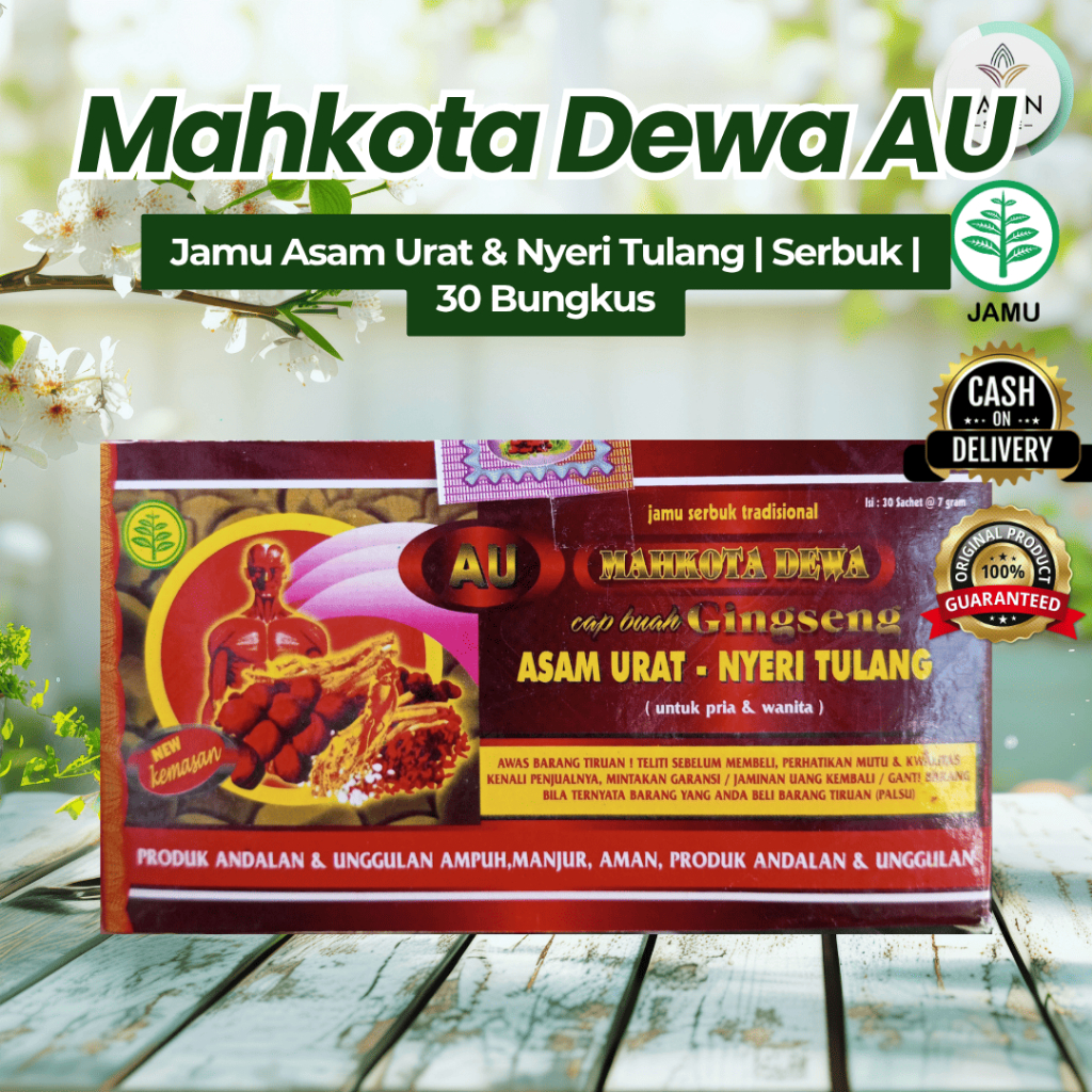 Mahkota Dewa: Jamu Herbal Serbuk untuk Membantu Meredakan Pegal Linu, Asam Urat, dan Batuk Asma