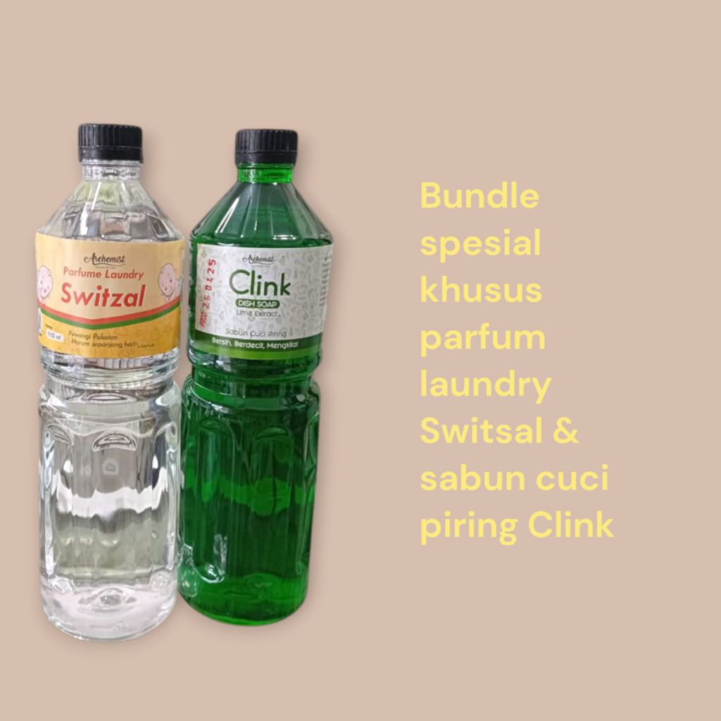 Paket serbaguna - parfum laundry Switsal + sabun cuci piring Clink