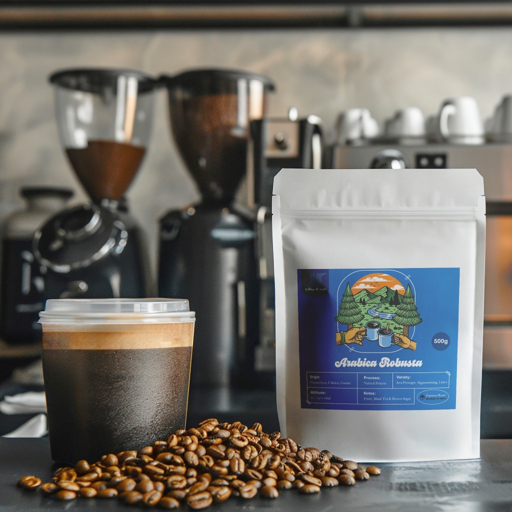 

Kopi Arabika Robusta Garut 500g - Biji & Bubuk - Fresh Roasted Beans - Esspresso Coffee