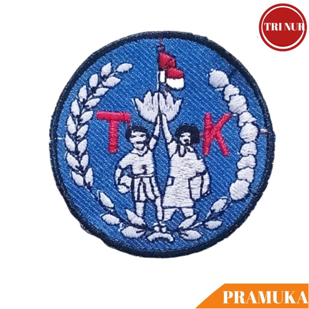 Badge TK Bordir / Logo Sekolah TK Bordir / Bed TK Bordir / Logo Sekolah Bordir / Logo Bordir Sekolah