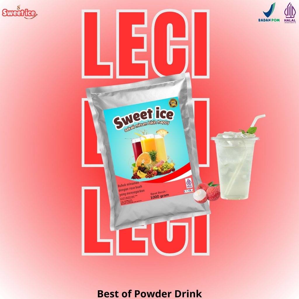 Minuman Bubuk Rasa Leci 1Kg Es Buah Akuarium Serbuk Powder Drink Magic Water
