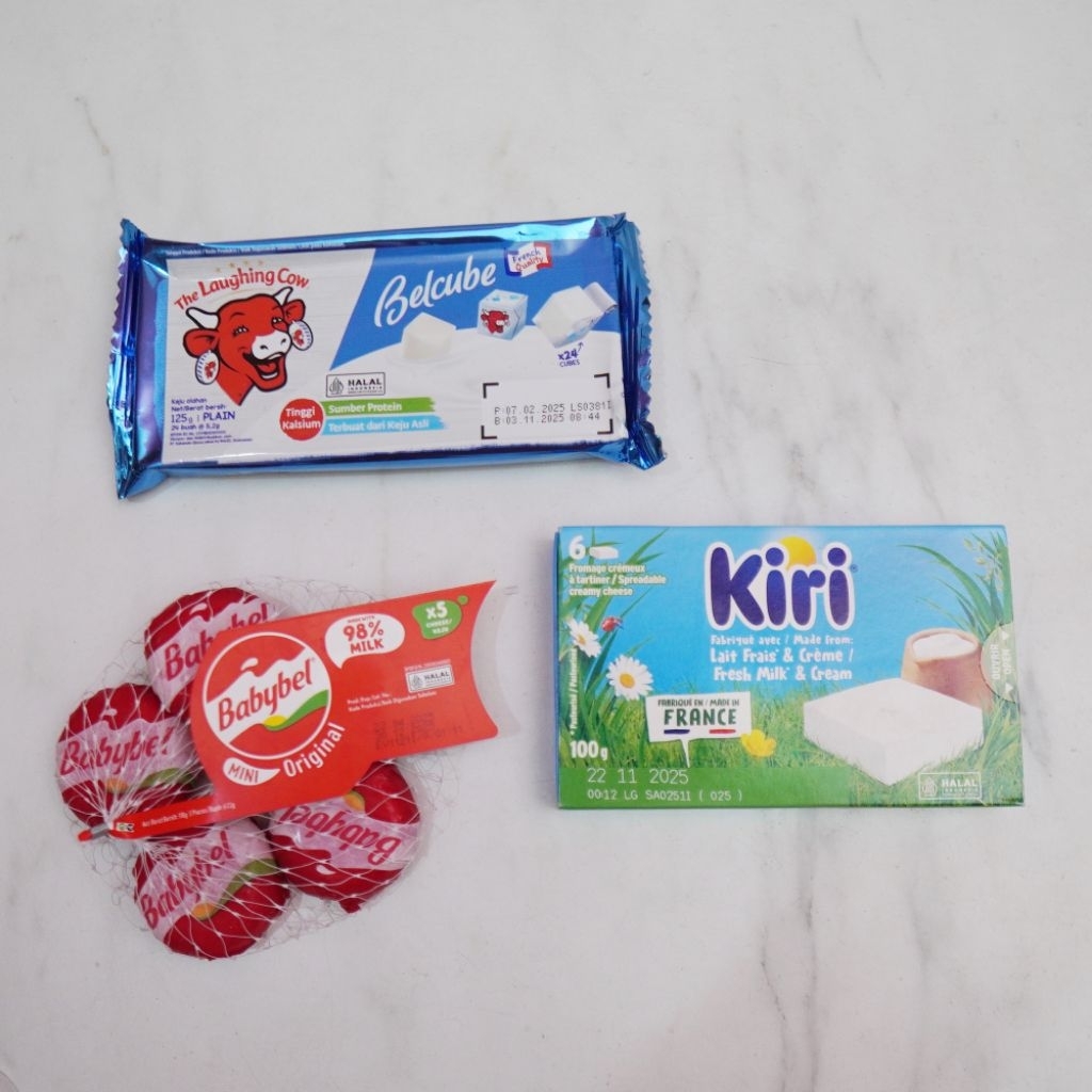 

Keju Bayi Mpasi Belcube Kiri cream cheese laughing cow Babybel
