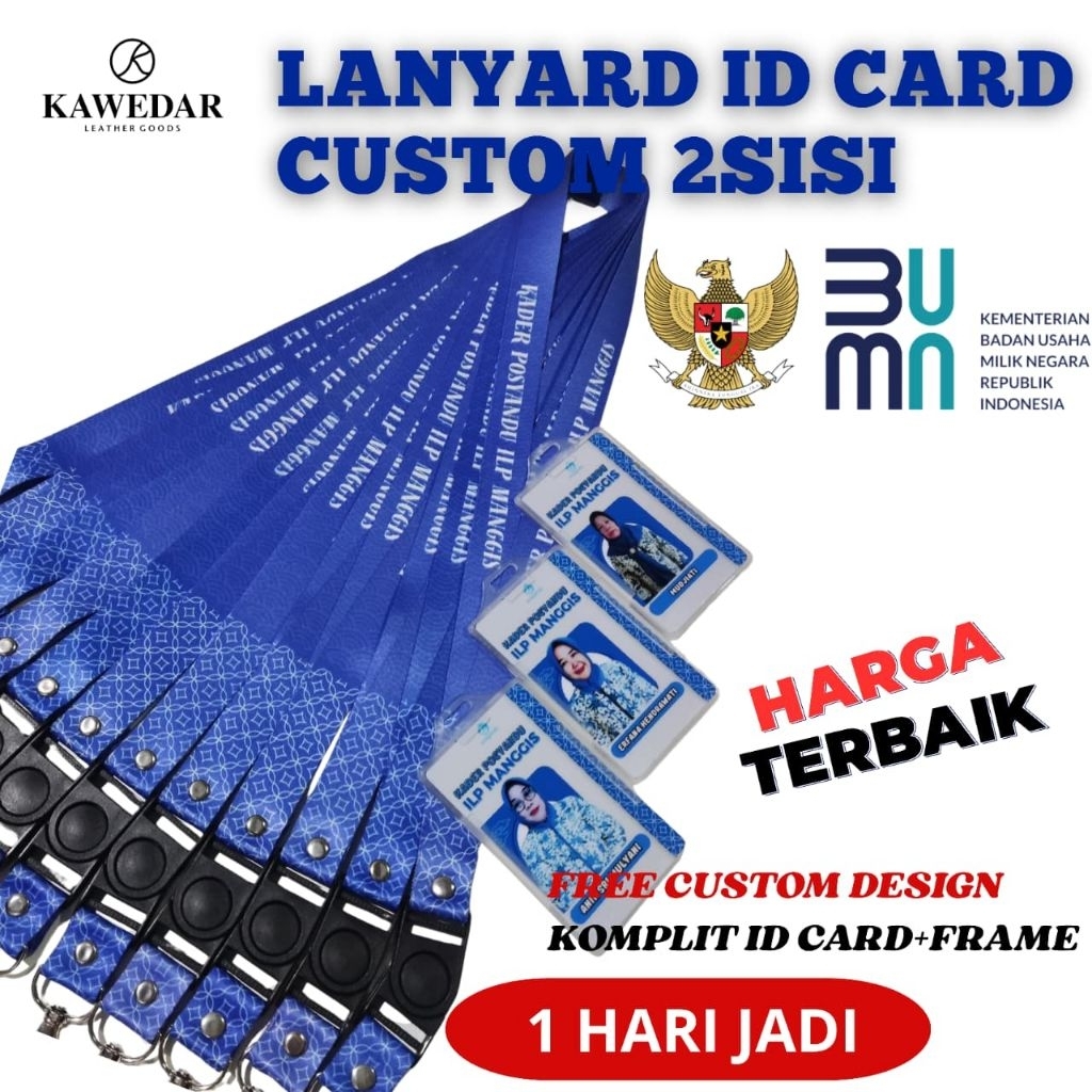 

LANYARD ID CARD CUSTOM 2CM CETAK 2 SISI