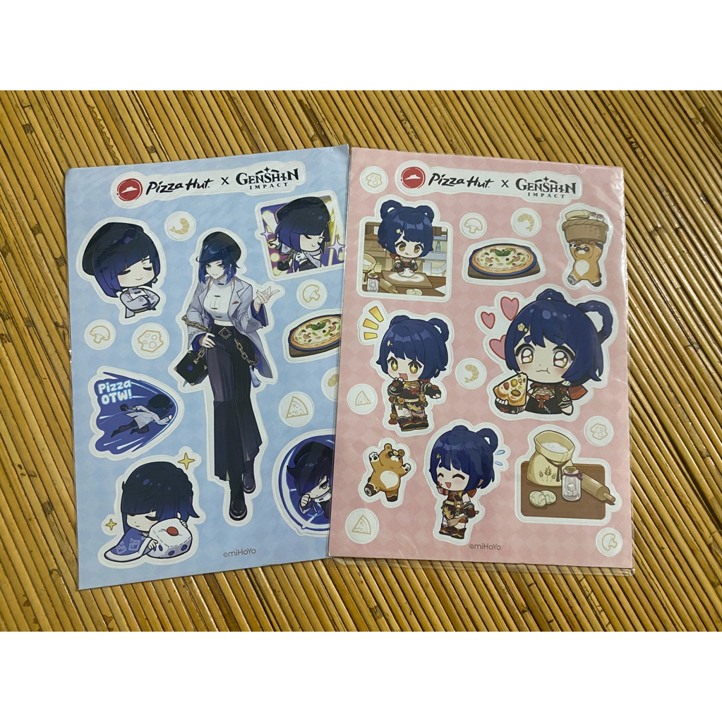 Genshin Impact x Pizza Hut Sticker Official merch - Yelan dan Xiangling