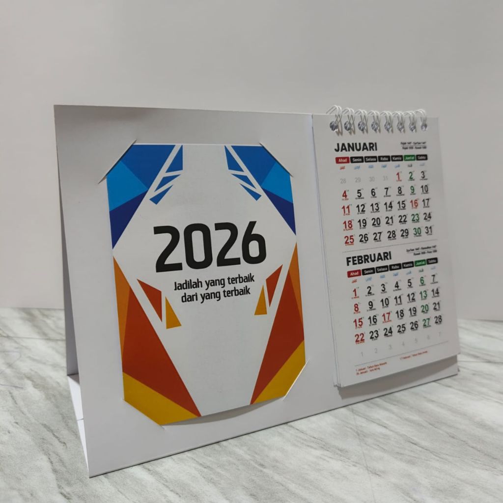 

Kalender Meja 2026 - Kalender Duduk / Bisa Custom Tanpa Minimal Order