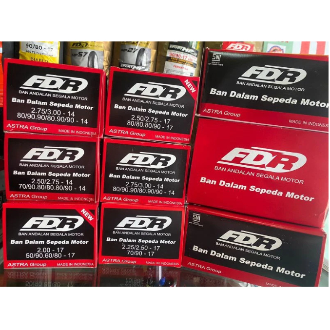 Ban Dalam Motor FDR Original | Ukuran 14 & 17 Inch untuk Motor Bebek & Matic