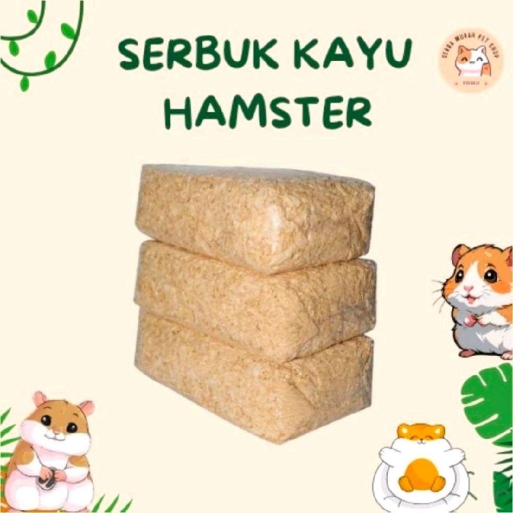 Happy World Pet Shop Serbuk Kayu Untuk Alas Kandang Hamster 500gr - Ideal untuk Kesehatan & Kebersih