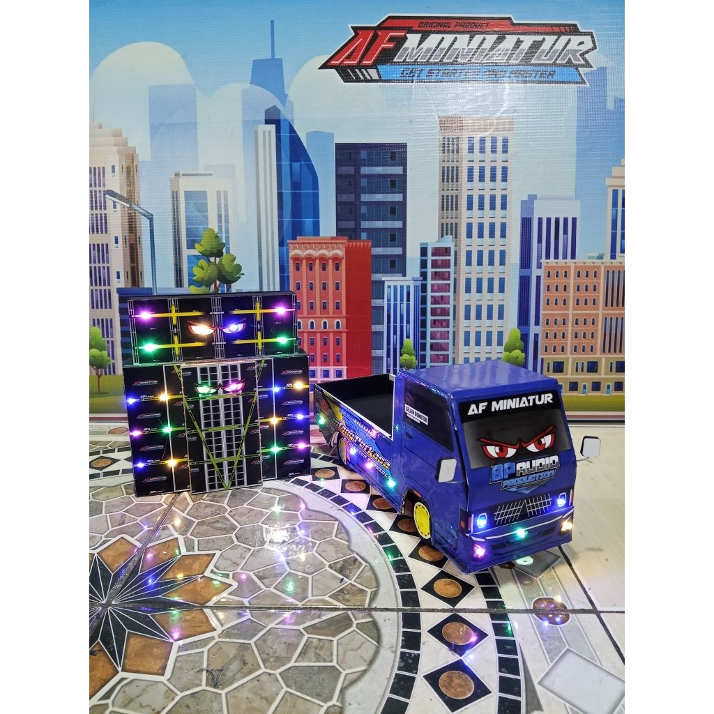 Mainan miniatur L300 sudah ful sound system/miniatur L300/miniatur sound horeg