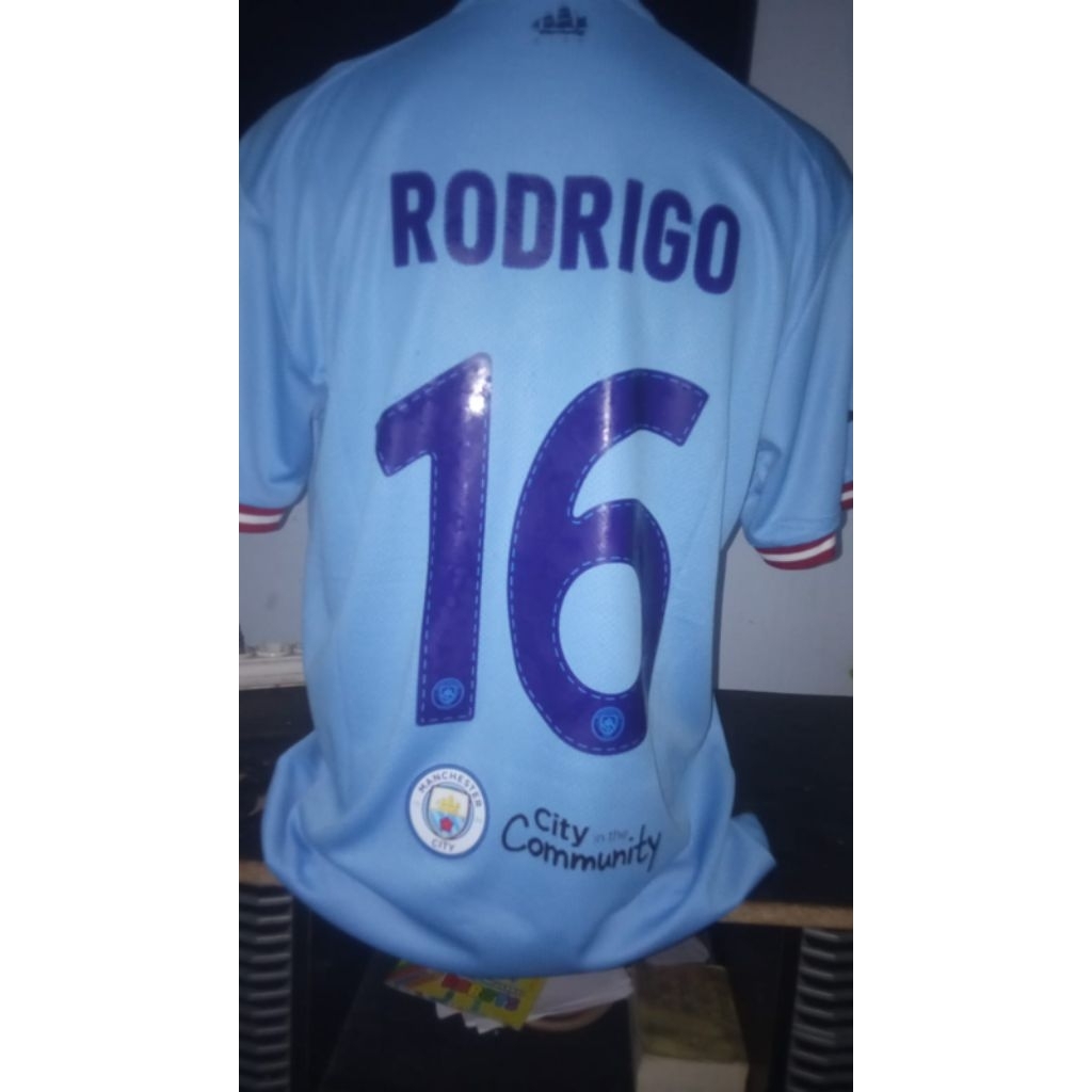 bisa cod bayar di tempat baju bola man city home final ucl istambul 2023 size XL RODRIGO 16 RODRI