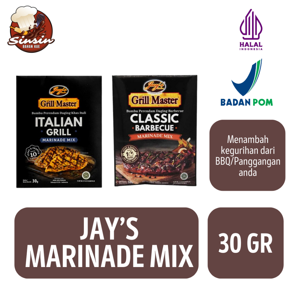 

Jays Marinade Mix Bumbu Marinasi Daging [30GR]