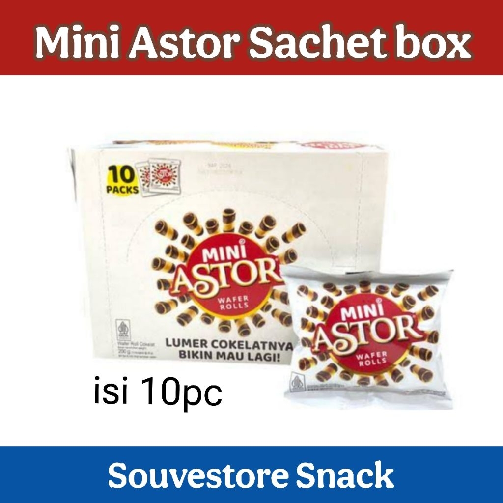 

Mini Astor Sachet isi 10 per box Mayora Astor Mini