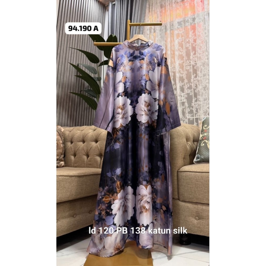 GAMIS SILK SUTRA MOTIF PRENIUM