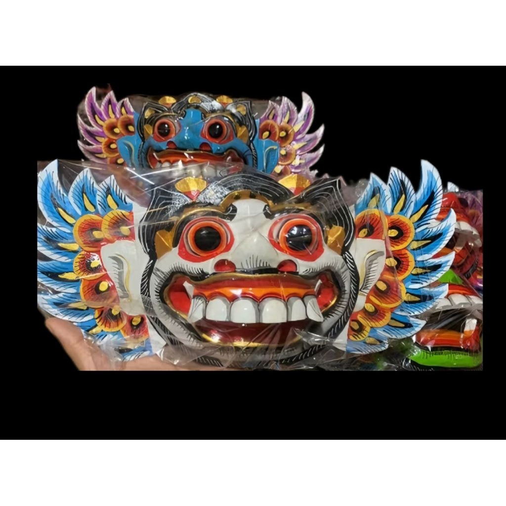 Tapel rangda mini ukuran 20cm / hiasan dinding khas bali