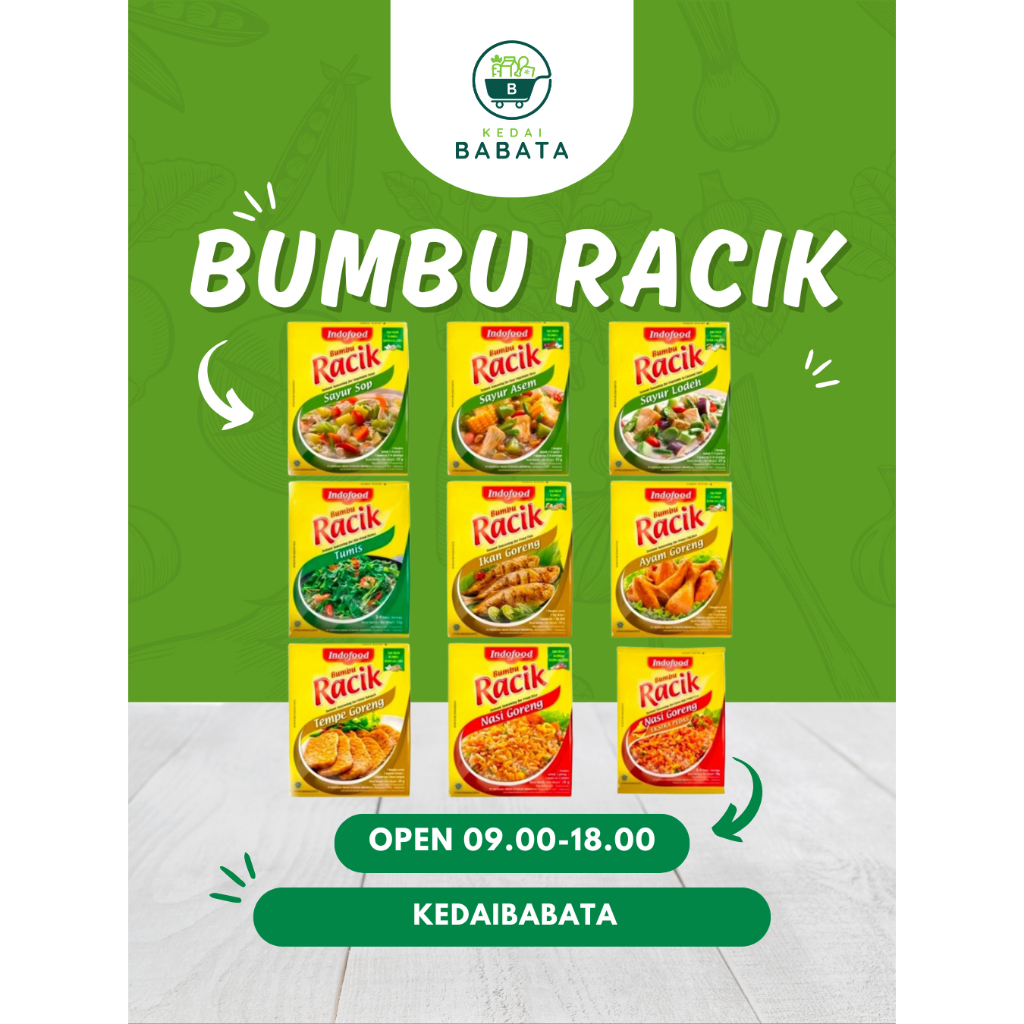 Bumbu Racik Indofood Per Sachet Ayam Goreng Ikan Goreng Sayur Asem Nasi Goreng Kedai Babata Padang