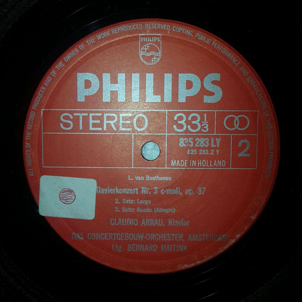 Vinyl Piringan Hitam 12 inch Ludwig Van Beethoven - Klavierkonzert Nr. 3