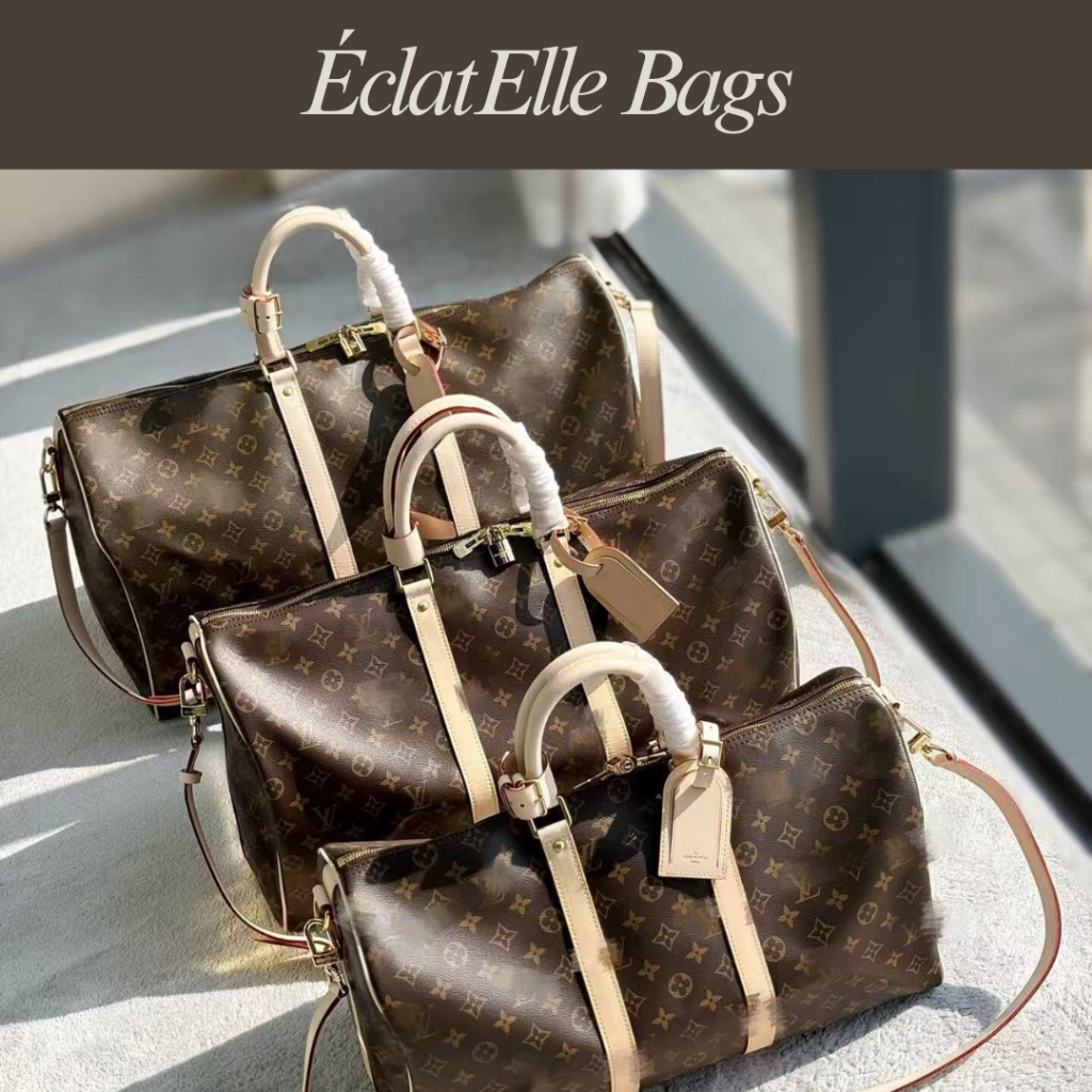 Preorder – LV Tas Travel Keepall Style Duffel Bag Besar dengan Shoulder Strap 45/50/55cm Tas Travel 