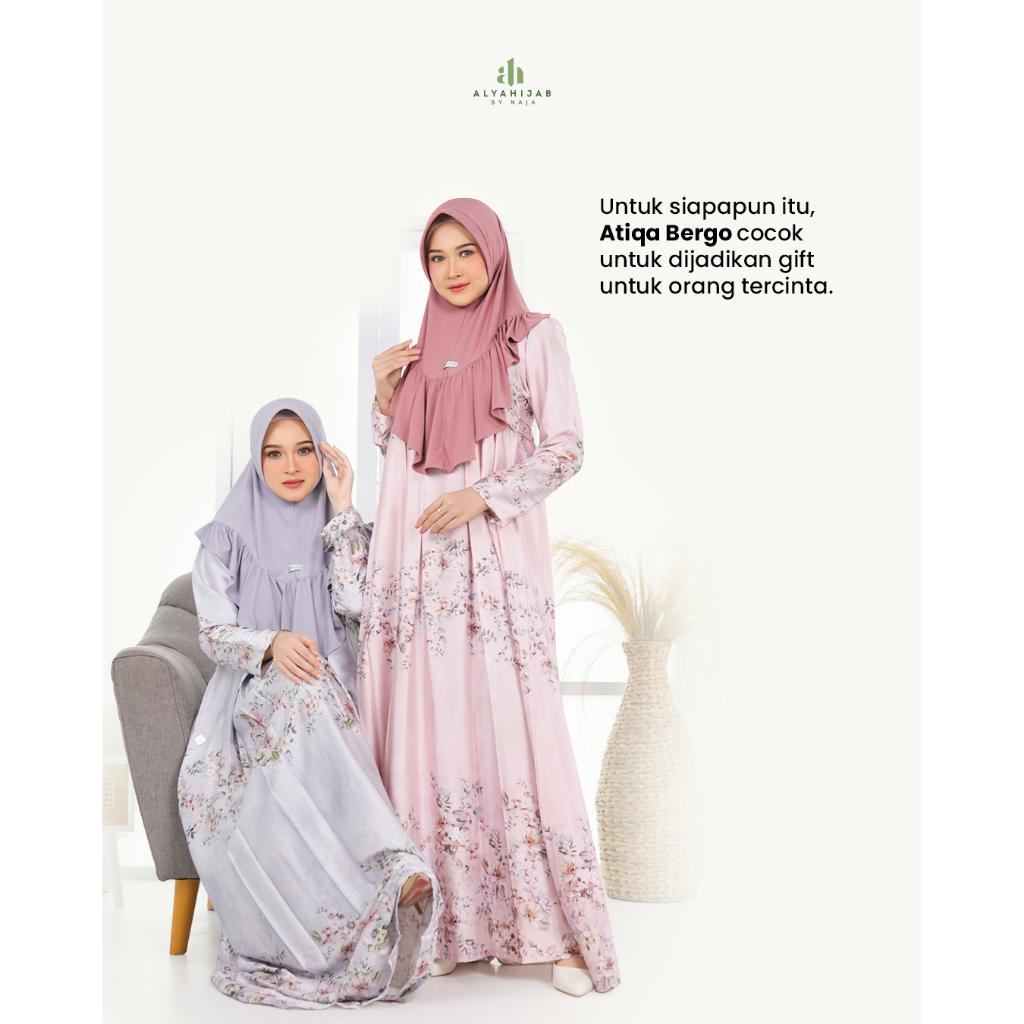 Atiqa Bergo size M - Alyahijab by Naja Bergo Instan Bahan Jersey HQ