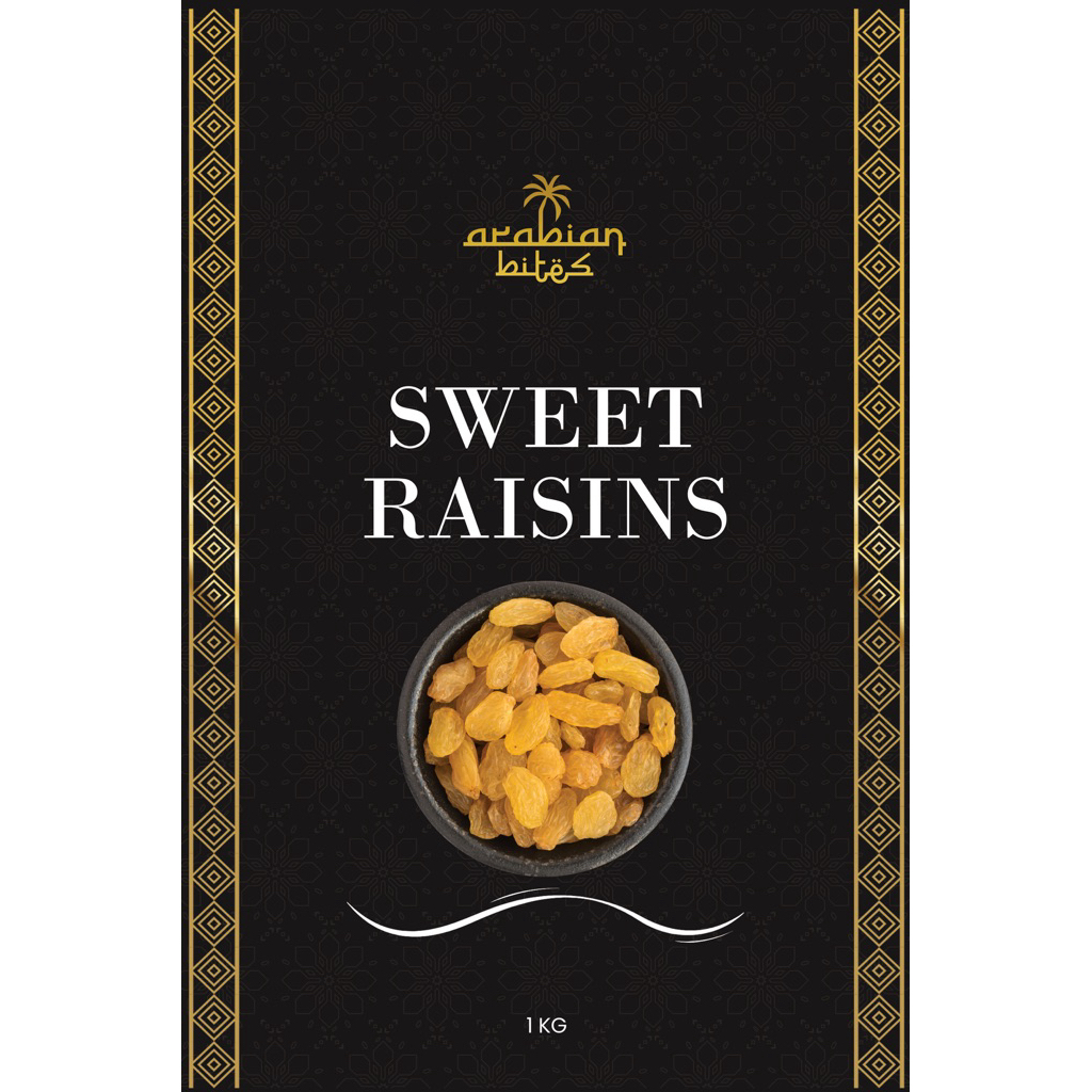 

Arabian Bites Kismis Manis Sweet Raisins Premium All Variant Hight Quality