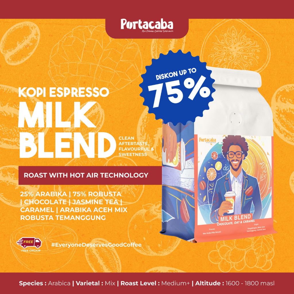 

Biji Kopi Arabika Kopi Susu Blend 1kg 25:75 Arabika Aceh Mix Robusta Temanggung Coffee Es Kopi Susu