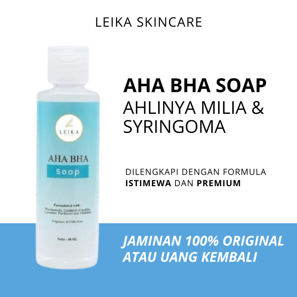 Sabun Penghilang Milia Leika Skincare Milia - Penghilang Jerawat Milia di Wajah Paling Ampuh BPOM
