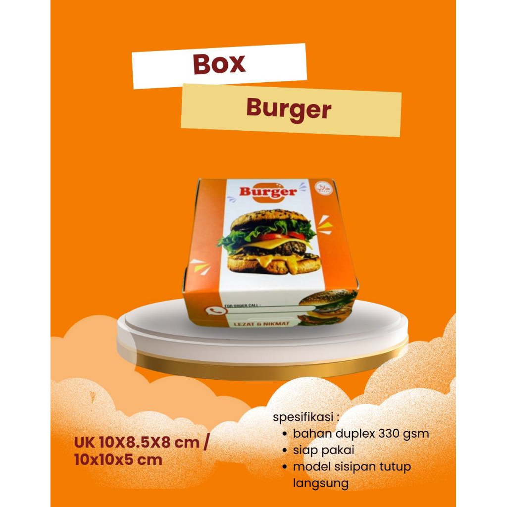 

[25 PCS] DUS BURGER TANPA MERK