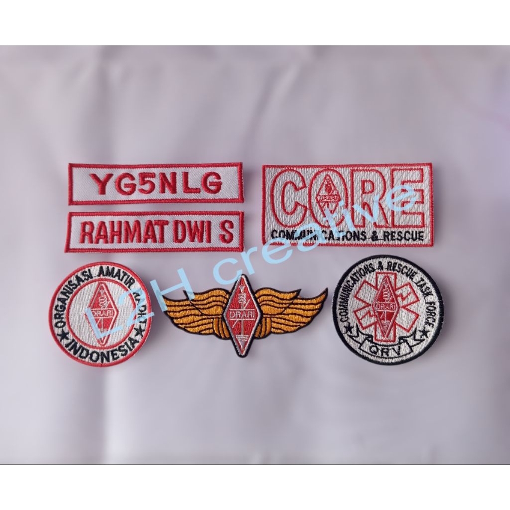 set bordir atribut logo ORARI