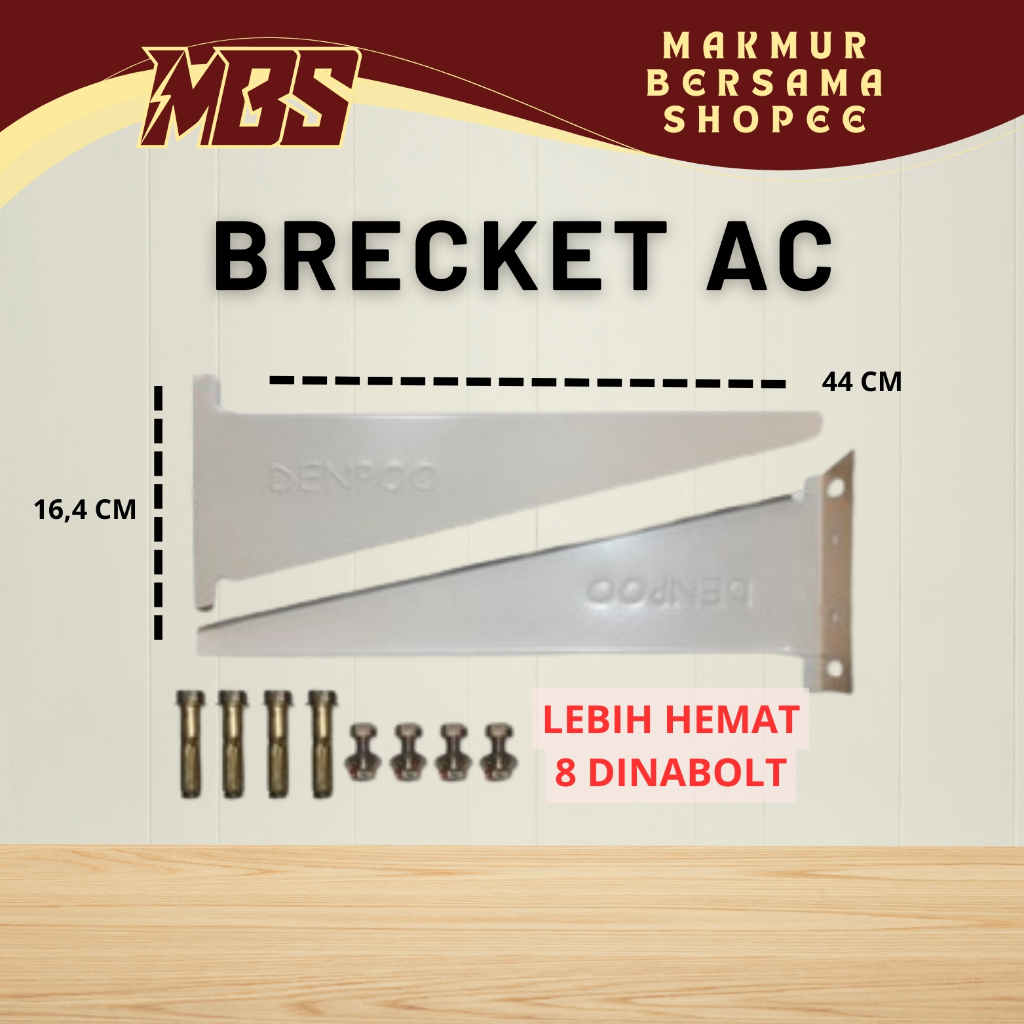 Denpoo Bracket AC Outdoor 1/2 PK, 3/4 PK sampai 1 PK / Dudukan AC Outdoor Tebal