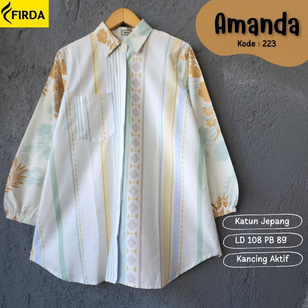 AMANDA TOP KEMEJA WANITA KATUN JEPANG