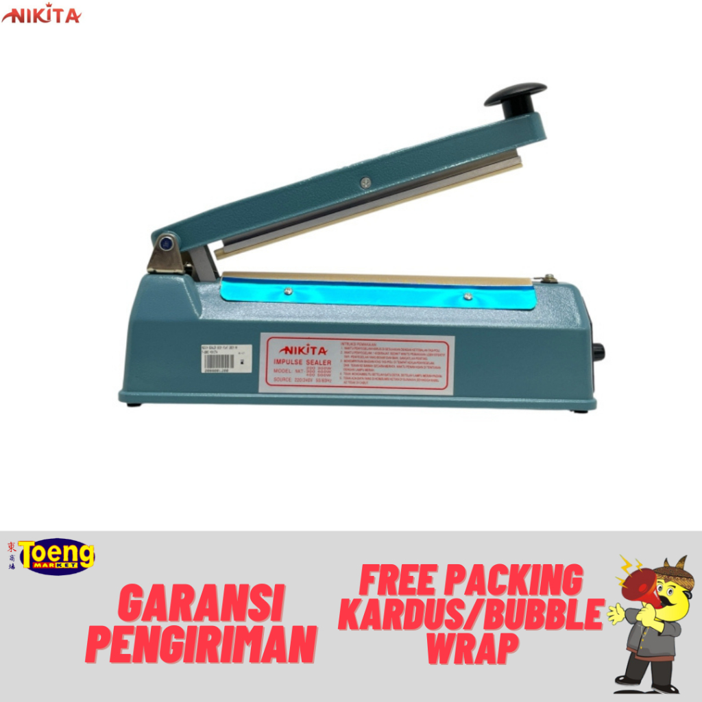 Mesin Sealer Plastik - MESIN SEALER BODY PLAT 20CM NKT-200I NIKITA