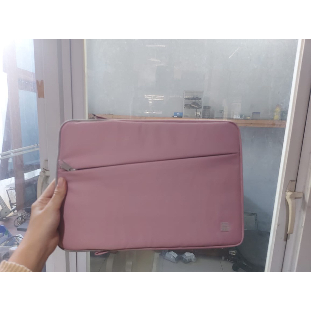 SOFTCASE SLEEVE CASE TAS LAPTOP NOTEBOOK 10 INCH SLETING PINK
