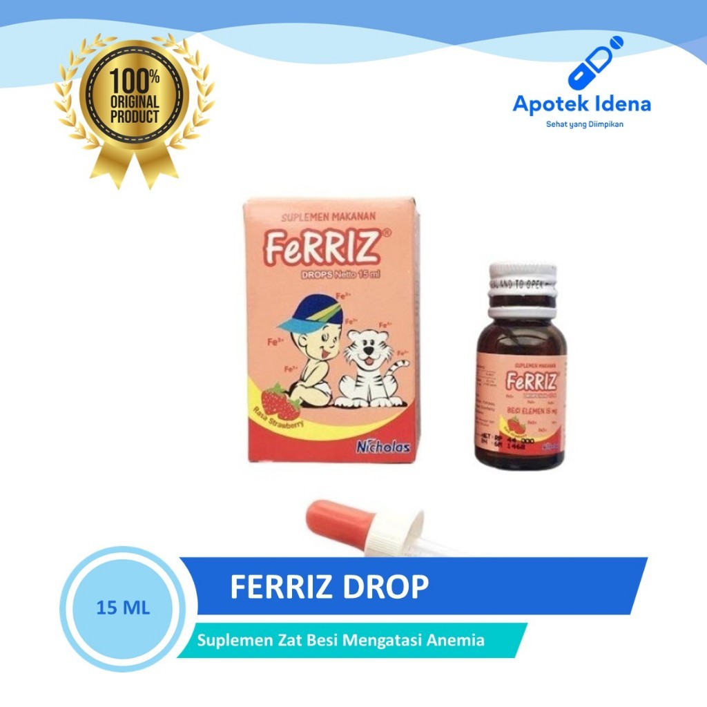 FERRIZ DROPS ZAT BESI 15 ML Vitamin Penambah Darah- Zat Besi Bayi