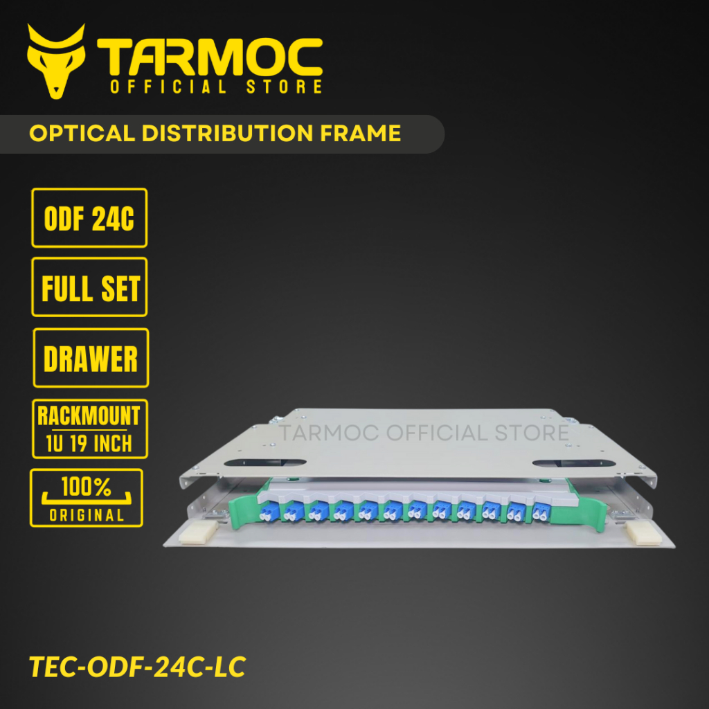 Tarmoc TEC-ODF-24C-LC | Fiber Optic ODF 24 Core / OTB 24 Core LC Lengkap