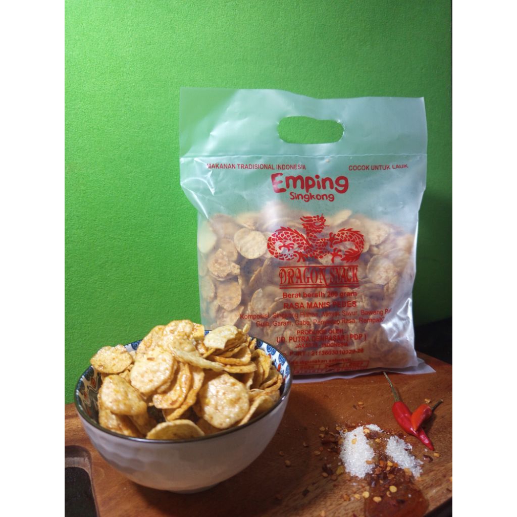

Dragon Snack Emping Singkong Rasa Manis Pedas 200gr / Snack Manis Pedas / Cemilan Nusantara
